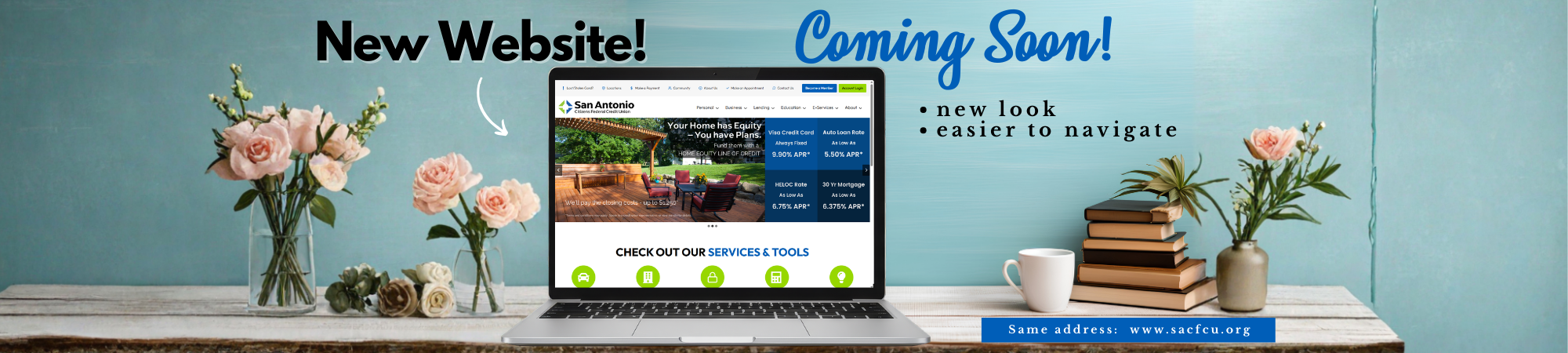 new website look and feel coming next week